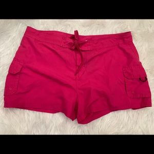 Sabree hot pink swim shorts cover up Sz 13